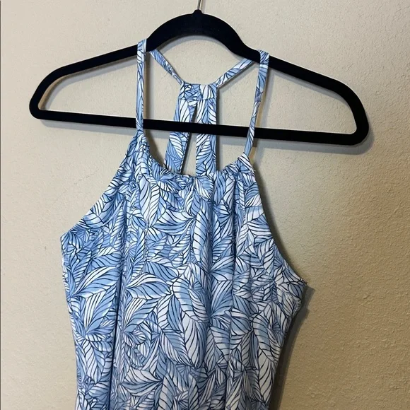 Eddie Bauer Blue Tropical Leaf Harmony Athletic Dress‎ Size Medium - Picture 3 of 7